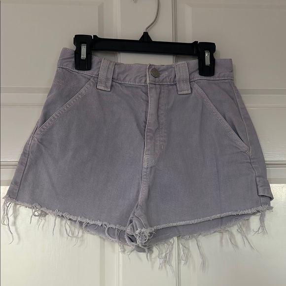 Pacsun Lavender Denim Shorts Distressed - Women’s 25 - Picture 1 of 7